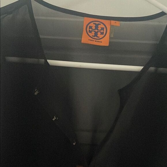 Tory Burch Black Tunic Oversized 3/4 Kimono Sleeve Blouse - Picture 5 of 6